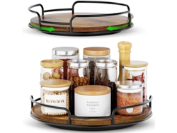 Organizadores Giratorios 2 Pcs Madera Lazy Susan 9" Y 10"