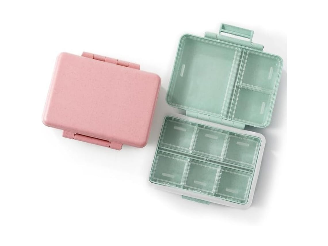 Caja Organizadora De Pastillas Portátil Para Viajes Con 9 Compartimentos, Resistente A La Humedad.
