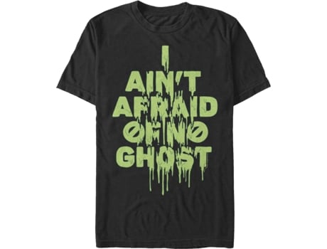 Camiseta Unisexo DEEPSTONE I Ain't Afraid Of No Ghost Slimed Ghostbusters Negro (XXL)