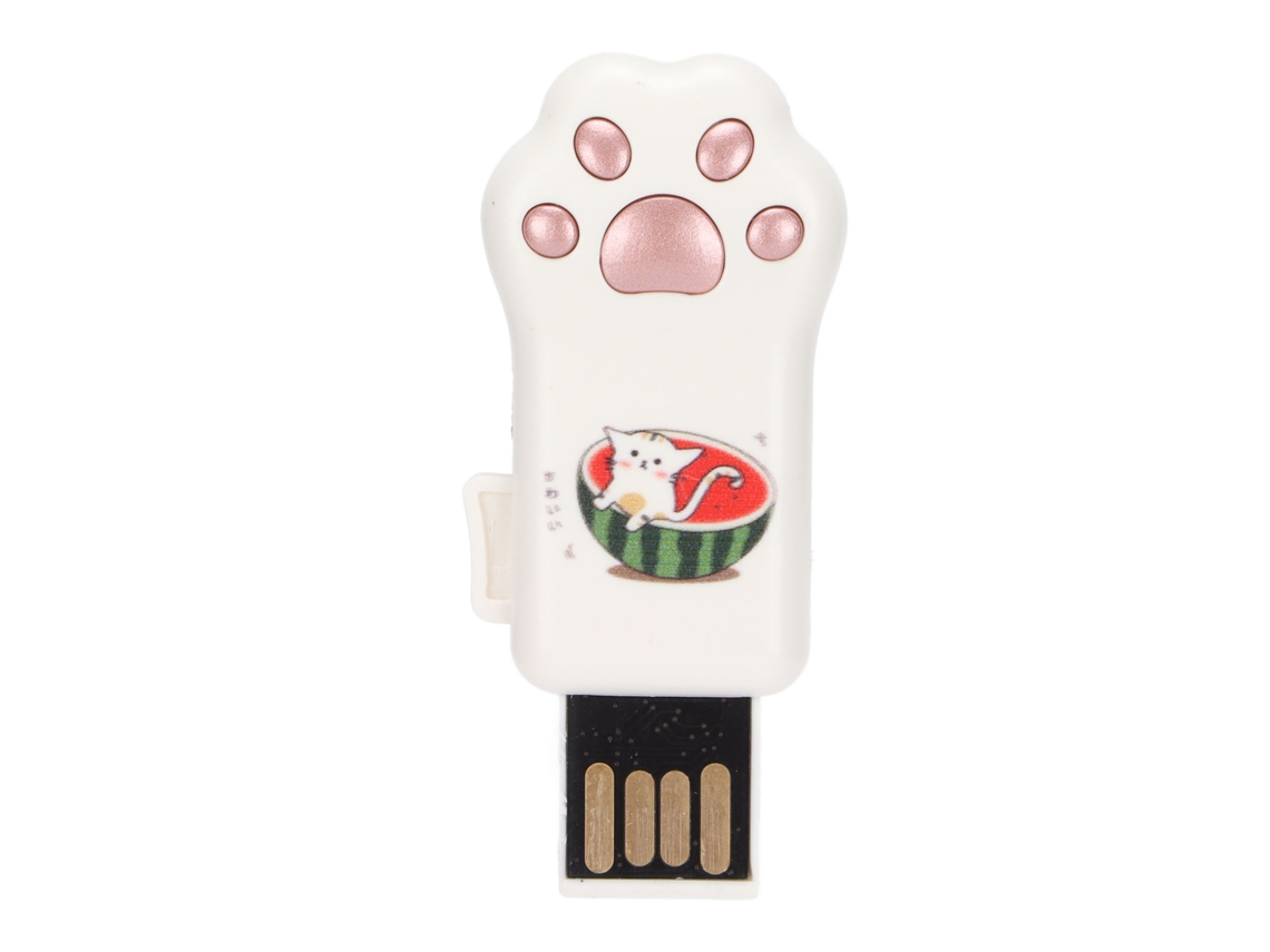 Unidad Flash Usb De 32gb Con Forma De Garra De Gato Melón Rosa Dorado Lindo Y Caricaturesco Para Almacenamiento De Datos