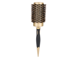 Peine Redondo Portátil Con Aniones Antiestático Cepillo De Estilo Salón Herramientas De Peluquería Oro Y Negro (53mm)