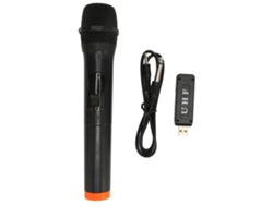 Microfone Sem Fio Uhf 40m Redução De Ruído Dinâmico Com Receptor Usb Para Karaokê E Festas
