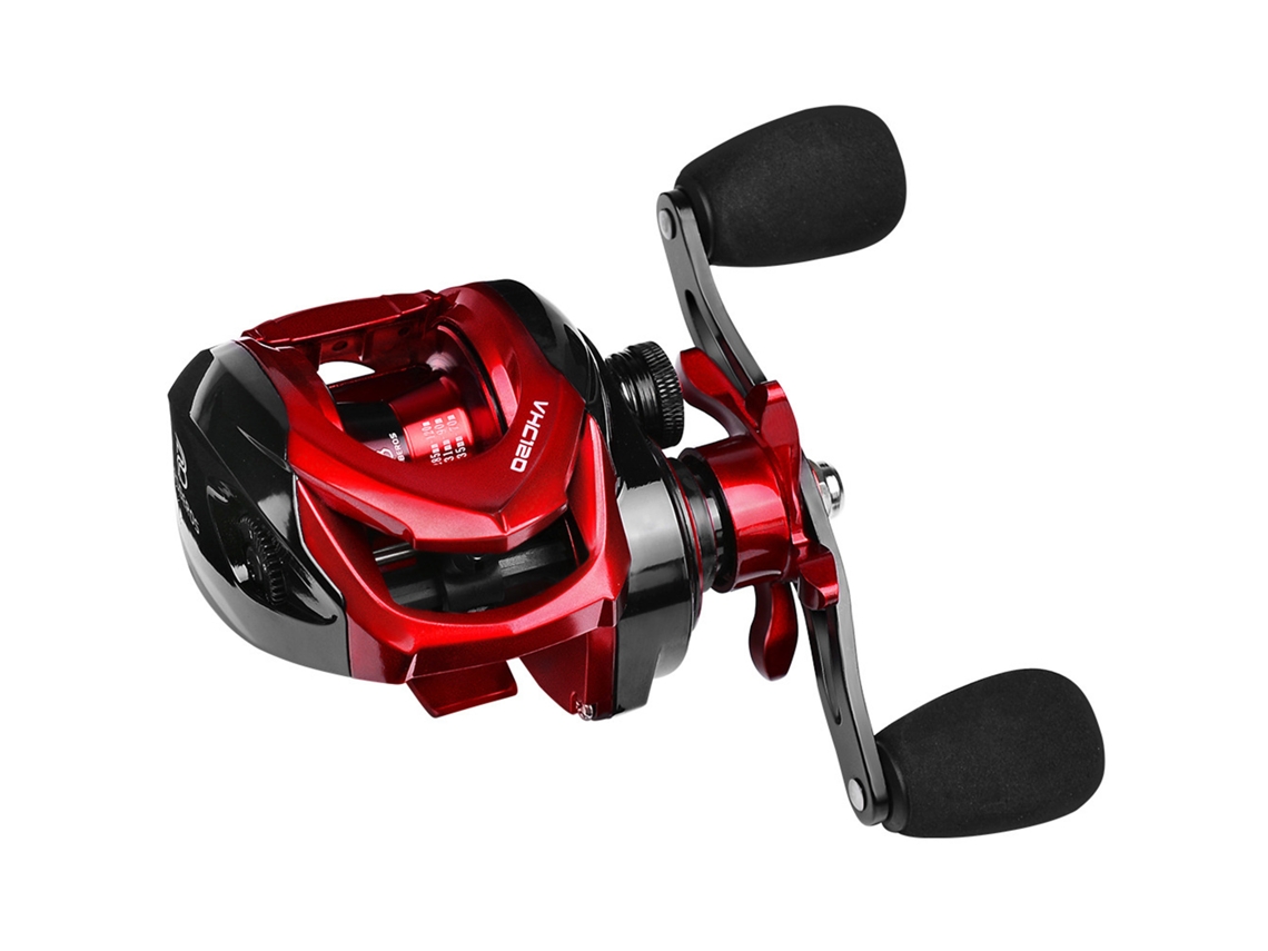 Carrete De Casting Giratorio 3+1bb 7.2:1 Freno Magnético Arrastre Máximo 8 Kg Cuerpo Metálico