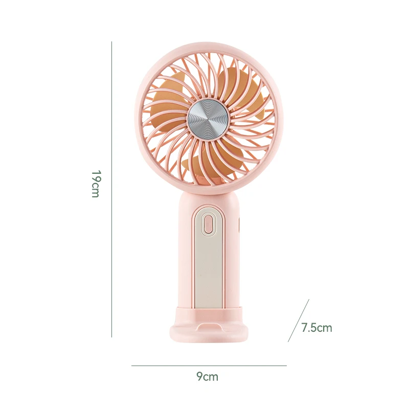 Mini Ventilador Portátil Silencioso De Tres Velocidades (rosa), Recargable Por Usb.