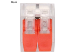 30 Piezas Conectores De Cable Pct-412 Compactos Universales Bloque De Terminal (rojo)