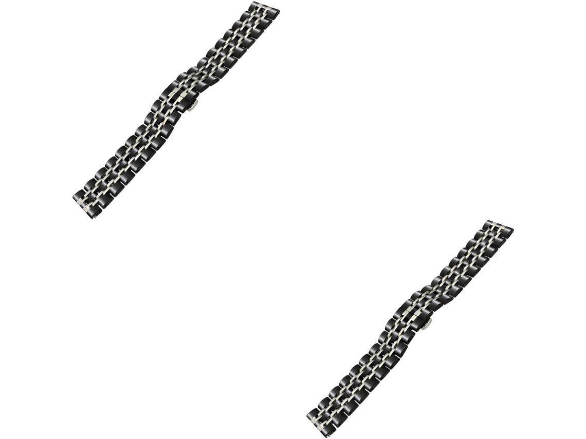 Pulseira De Relógio De Metal Com Engrenagem (2 Peças)