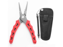 Mali alicate de Pesca Inox Aço Inoxidável Portátil Multifuncional com Bolsa de Tela Oxford para Exterior Vermelho