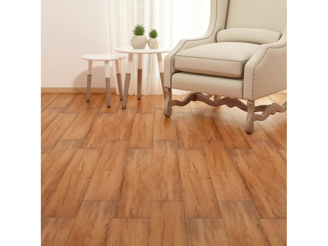 Lamas Para Suelo Autoadhesivas Pvc Olmo Natural 5,21 M² 2mm