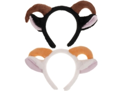 Nuobesty Set De 2 Diademas Con Orejas De Cordero Para Mujer - Accesorio Para El Cabello De Cosplay