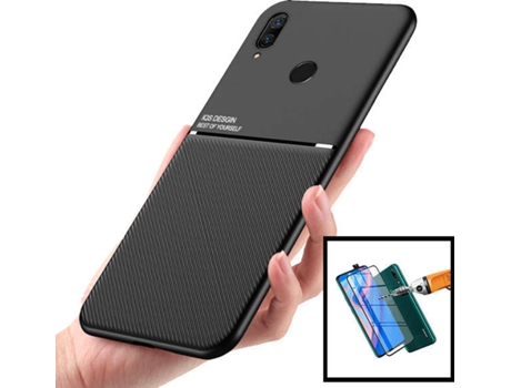 Kit Carcasa y Protector Huawei P Smart Z PHONECARE 5D Full Cover Negro