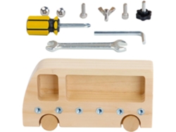 Coche de madera educativo para armar, ideal para niños y niñas, desarrolla la motricidad fina y proporciona CHABERLU
