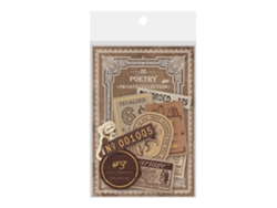 Pegatinas de etiquetado retro multiusos de la serie Hot Gold, adecuadas para tazas, agendas y libretas RNEMITERY