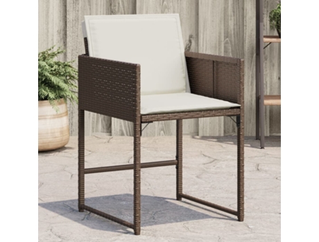 Conjunto 4 Silla De Jardín VIDAXL Marrón Poli Ratán