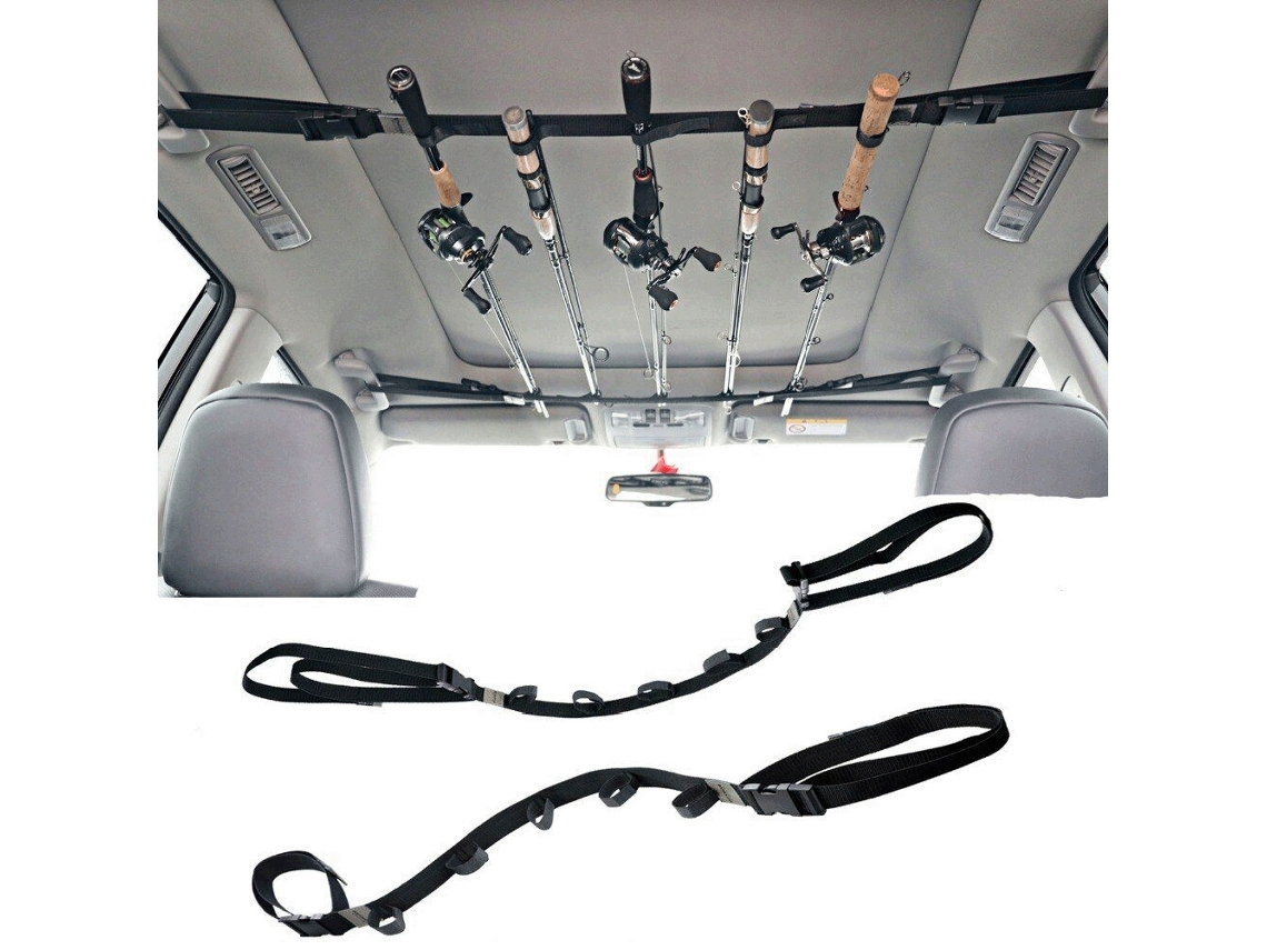Correas Ajustables De 2 Piezas Para Asegurar Cañas De Pescar En Automóviles - Soporte Para Cañas Resistente Al Desgaste