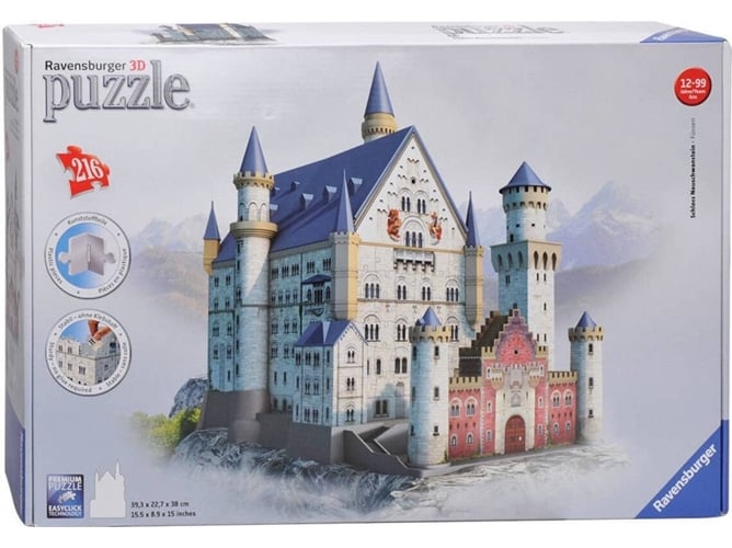 Puzzle 3D RUNADRAKE Castelo Neuschwanstein (Edad Mínima: 12 - 216 Piezas)