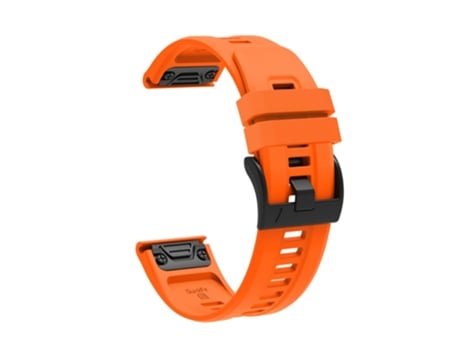 Correa de Silicona 26mm hebilla de liberación rápida para Garmin Fenix 7X - rojo naranja