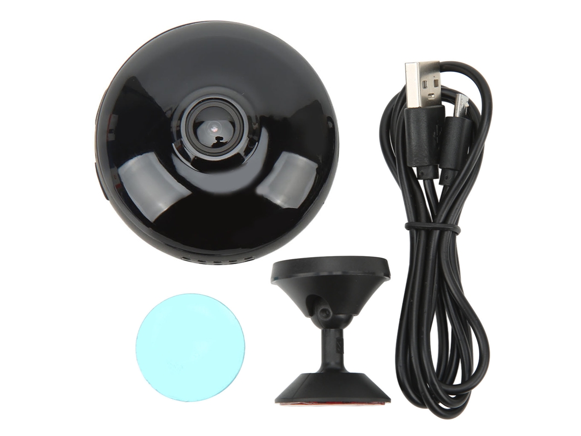 Minicámara WiFi inalámbrica, cámara de seguridad HD ojo de pez inteligente, monitoreo panorámico del hogar.
