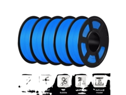 Filamento PLA mate, 1,75 mm de diámetro, ecológico, azul mate, 5 rollos, OEM