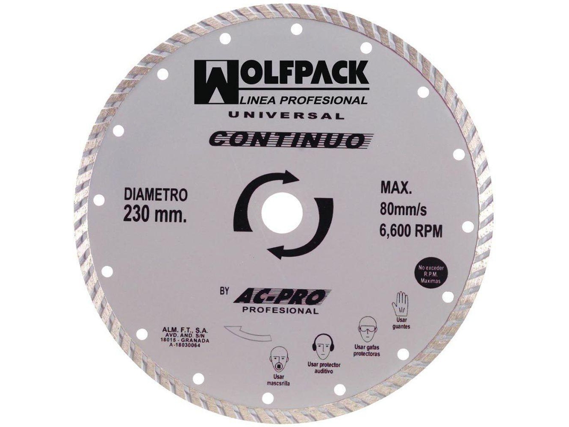 Disco Diamante 230 mm General Obra Continuo WOLFPACK LINEA PROFESIONAL