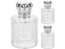 De 3 Frascos De Perfume De Vidro Vazios Com Spray Recarregável, Frascos Transparentes