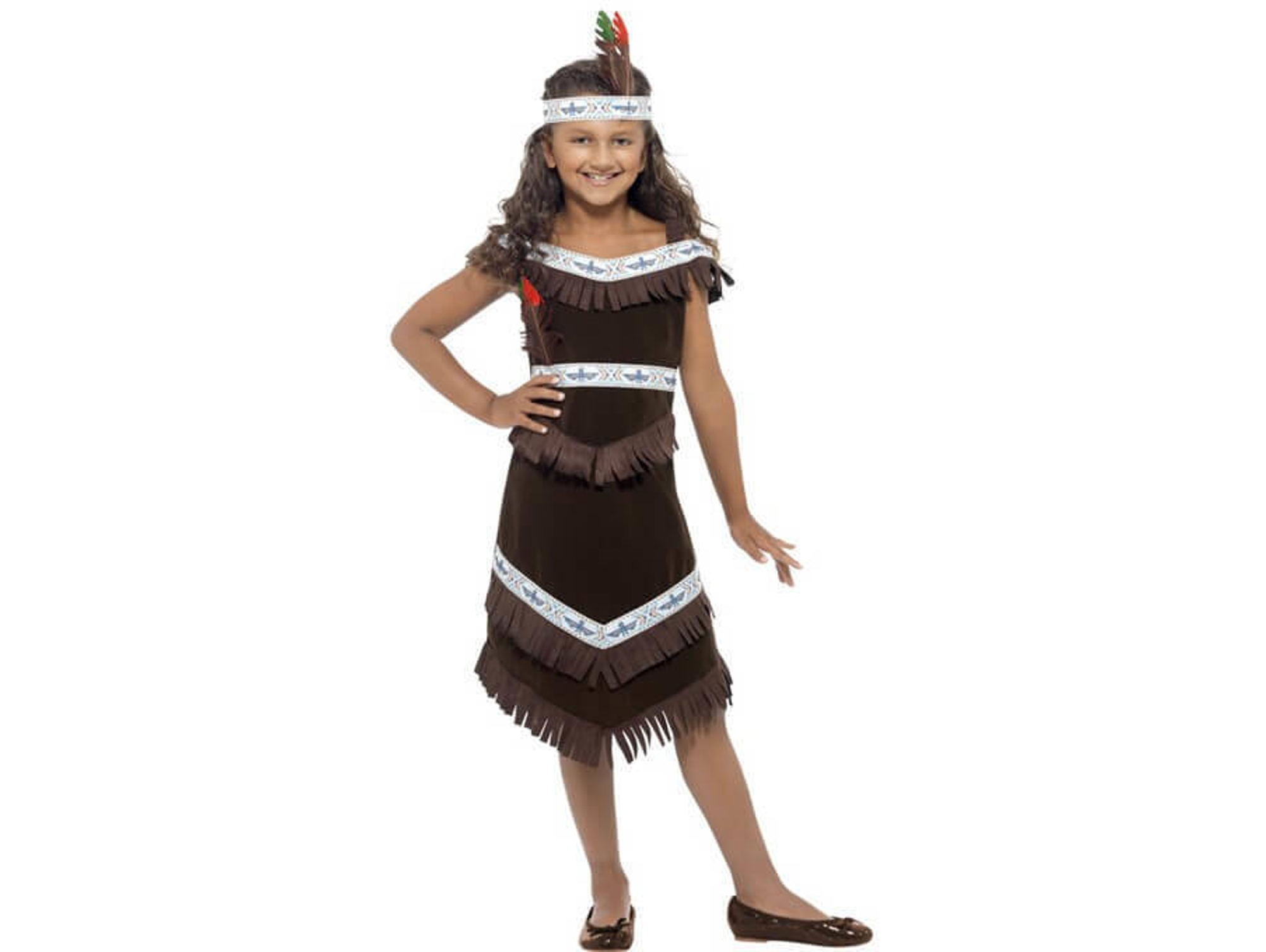 Disfraz de Niña DISFRAZZES India Con Flecos (Talla: 7 a 9 años)