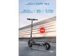 Patinete Eléctrico Plegable Para Adultos Joyor Y8-s, 500 W, 48 V, 26 Ah, Autonomía De 75-100 Km, Doble Suspensión, Ideal Para Desplazamientos Urbanos