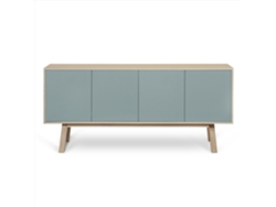 Aparador Alto MON PETIT MEUBLE FRANÇAIS con 4 Puertas (Blanco Balisson - Madera - 220 x 94 x 46 cm)