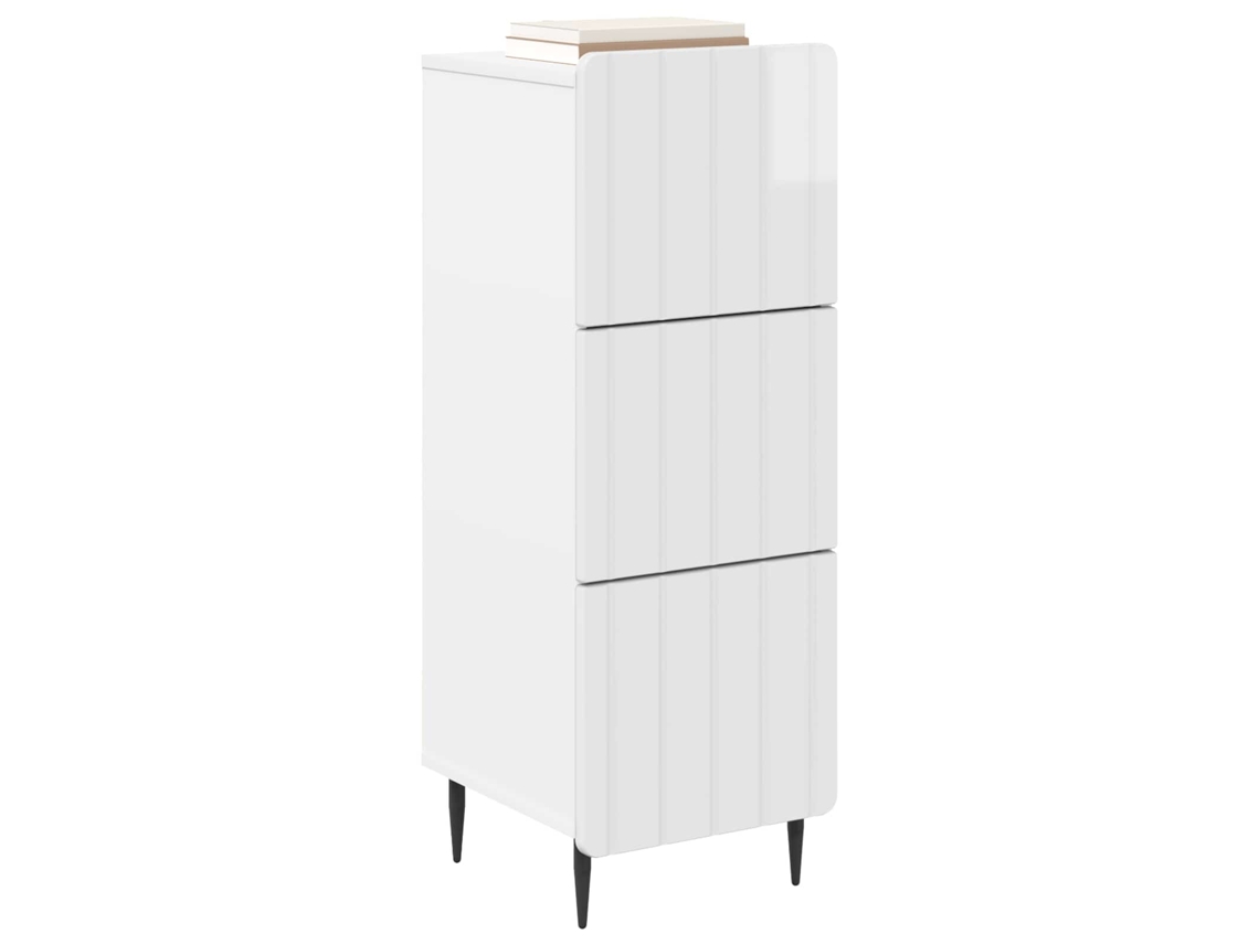 Maison Exclusive - Cajonera Brillante 33 X 34,5 X 92 Cm Madera De Ingeniería