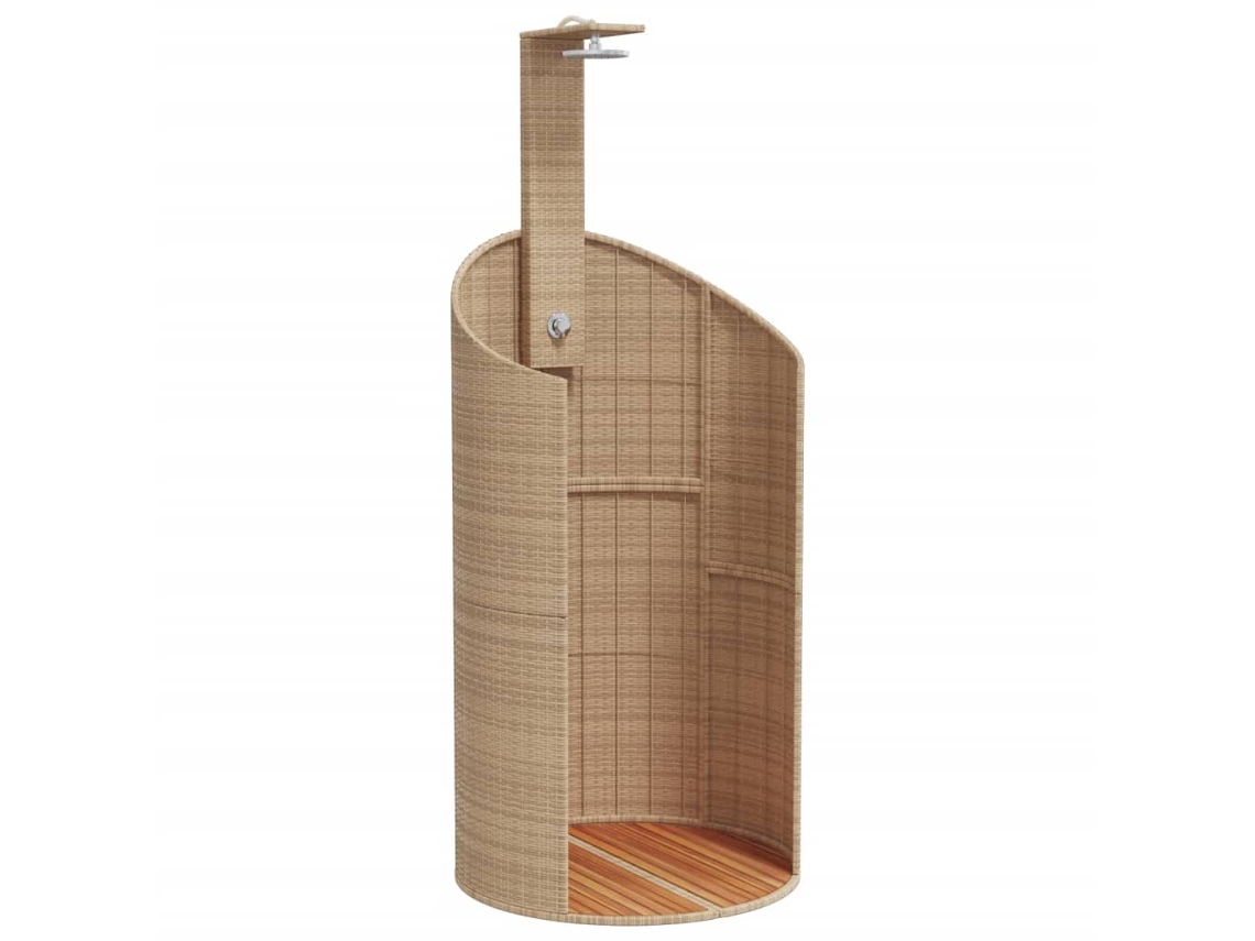 Maison Exclusive - Ducha exterior 100x100x241,5 cm Pata de mimbre/Madera de acacia beige
