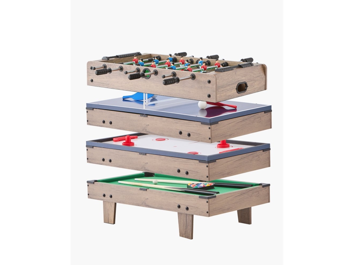 Mesa de juego 4 en 1 para niños y familias Tekmaquinas