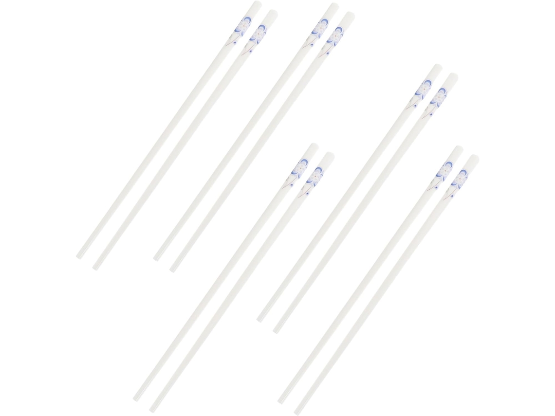 Palillos De Cerámica Reutilizables, Antideslizantes, Para Uso Doméstico, Juego De 5 Pares.