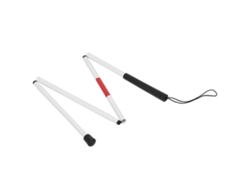 Bastón plegable de aluminio, ajustable y ligero, con banda reflectante, ideal para personas con discapacidad visual que usan persianas.