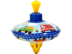 Trompo Metálico Giratorio Con Imagen De Animal Y Coche Giratorio Equilibrado Para Adultos Y Niños - Azul