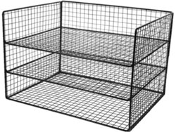 Organizador De Archivos De Oficina De Hierro Negro, Estantería De 3 Niveles Resistente Al Desgaste.