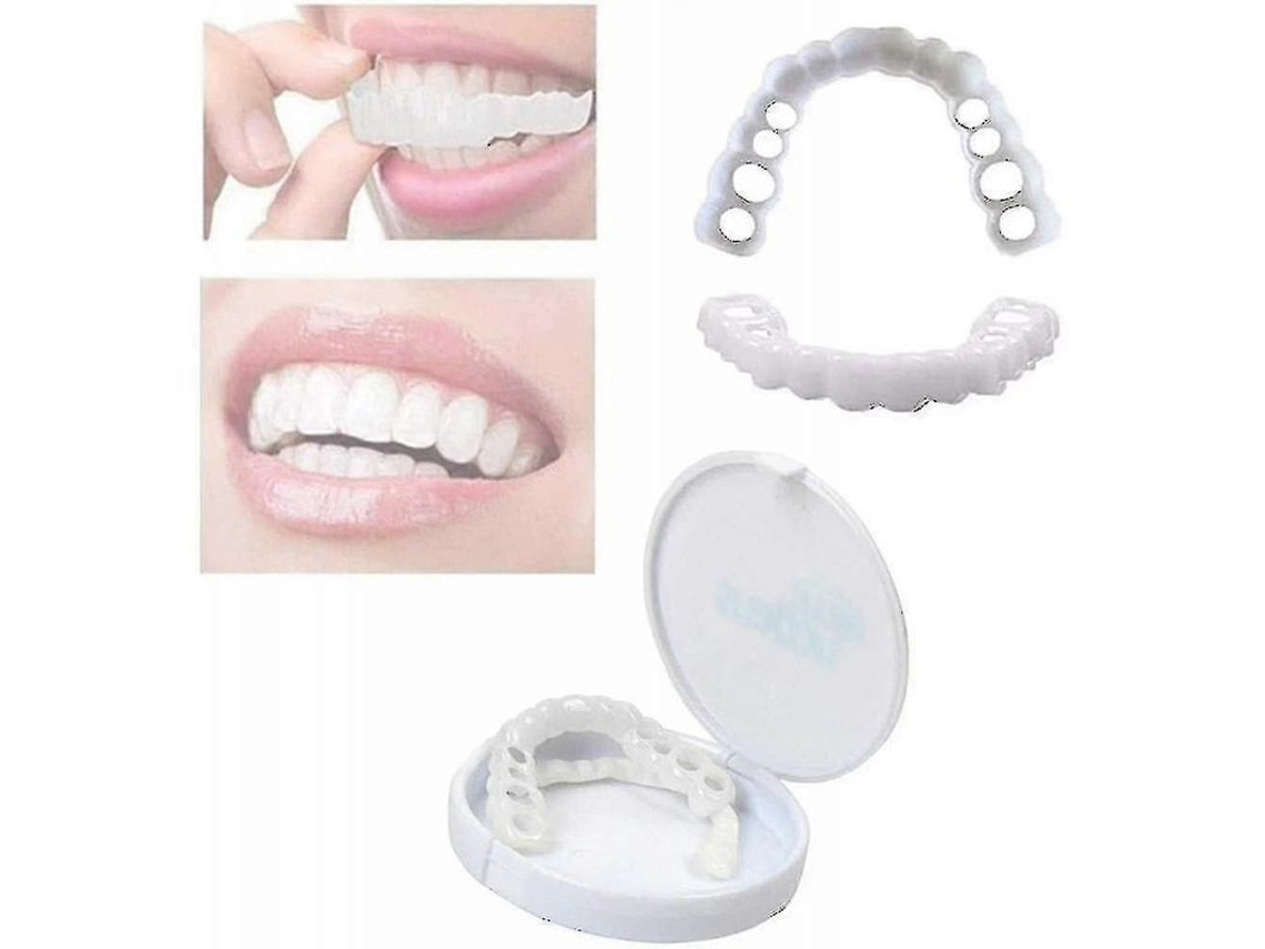 Nuevas Carillas Dentales Superiores E Inferiores, Blanco Natural, Ajuste Perfecto, Sonrisa Adulta, Protector Dental Instantáneo, Herramienta De Higiene Bucal