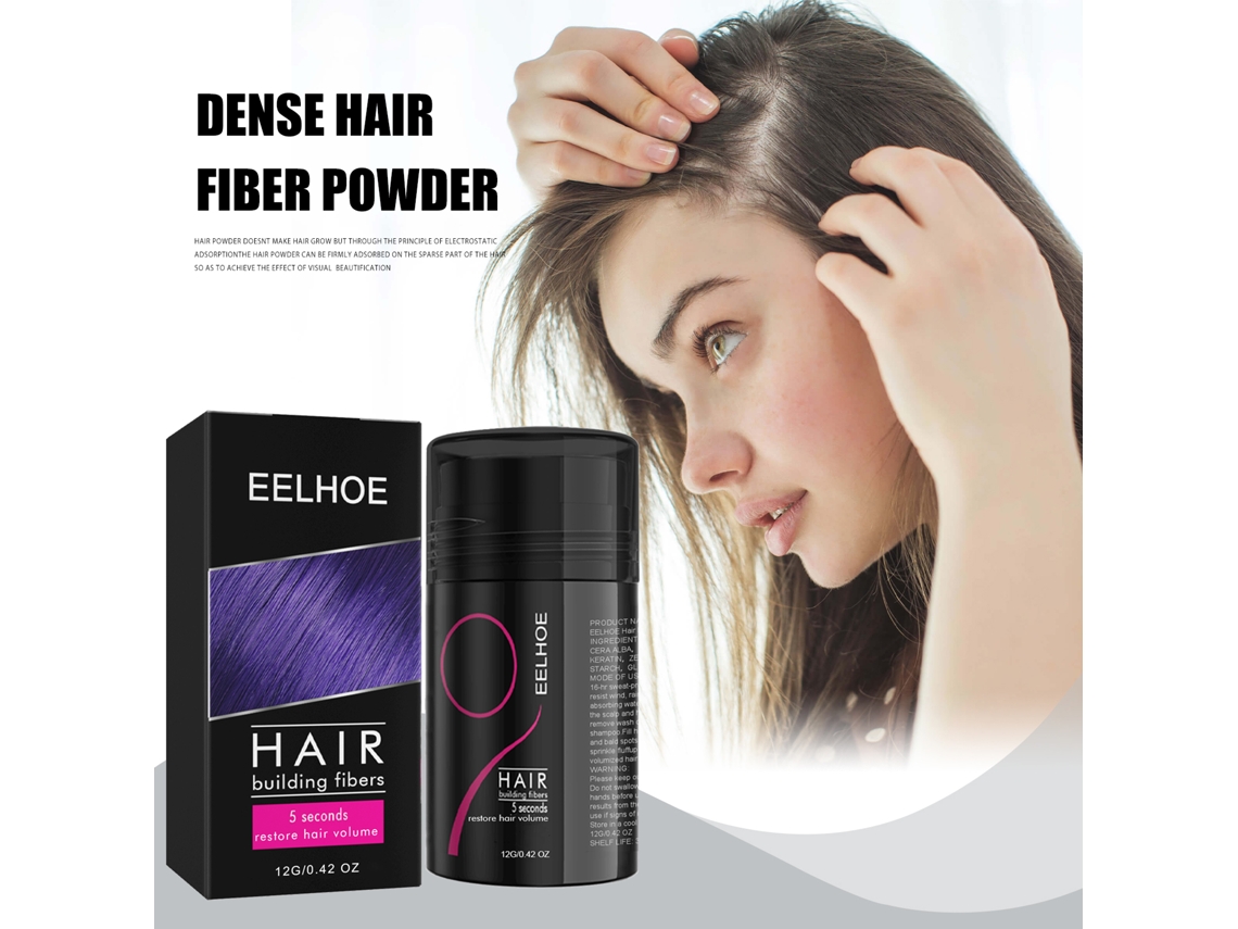 Polvo De Fibra Para Engrosar El Cabello Eelhoe 12g, Constativo De Pérdida De Cabello Para Hombres Y Mujeres