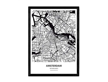 Poster NACNIC Mapa de Amsterdam Holanda (A3)