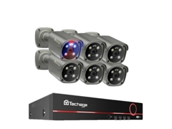 Sistema de cámara de seguridad, entrada de video de 8 canales, comunicación de audio bidireccional, cámara de 8 canales y 6 MP, 1 unidad OEM
