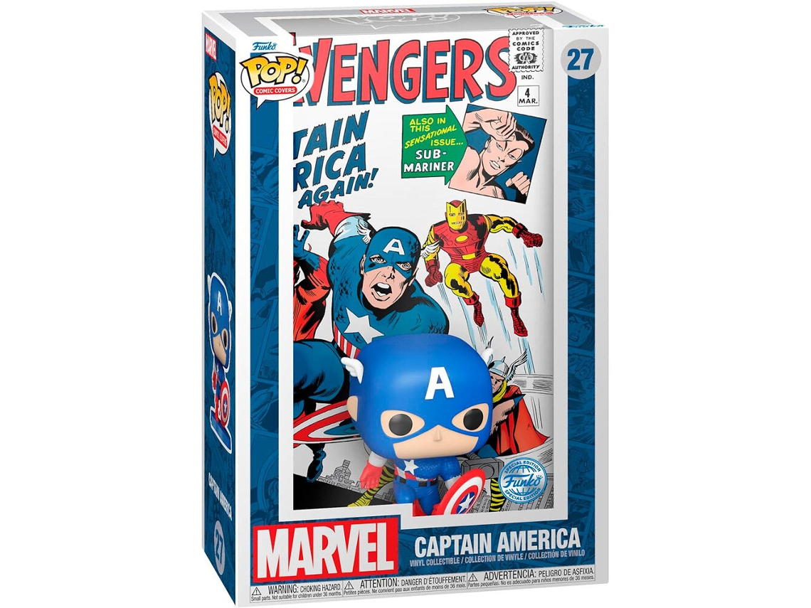 Figura Pop Comic Cover Marvel Avengers Capitán América B.active