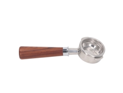Portafiltro De Acero Inoxidable De 58 Mm Sin Base, Con 3 Asas, Para Cafetera Nuova A1 Rosewood.