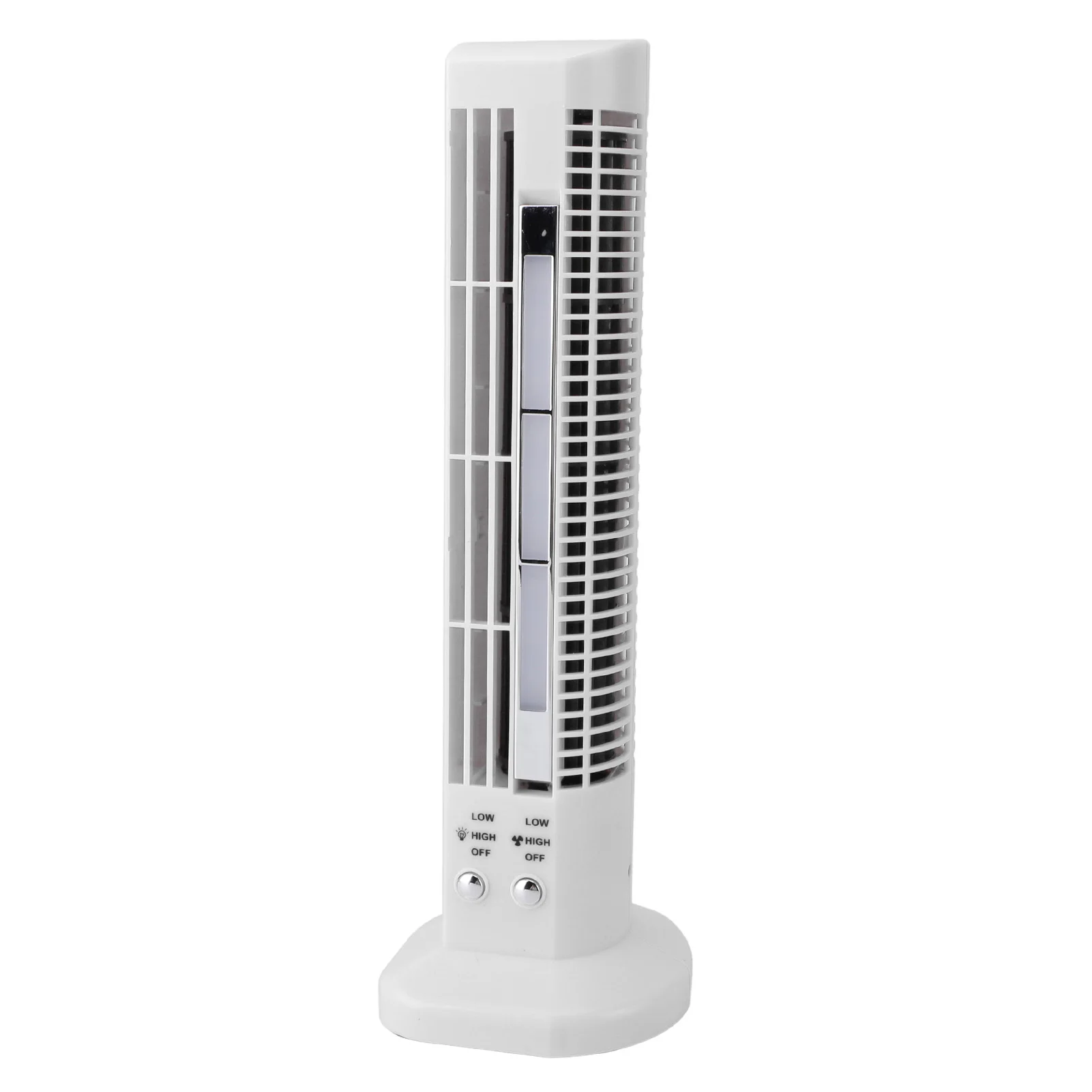 Mini Ventilador De Torre De Escritorio (blanco), Ventilador Portátil Sin Aspas Con Luz.