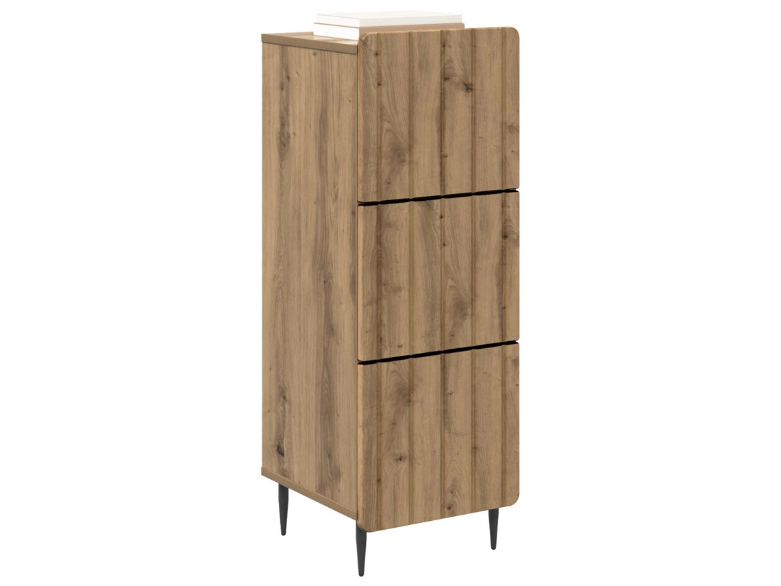 Maison Exclusive - Cajonera Roble Artesanal 33 X 34,5 X 92 Cm Madera De Ingeniería