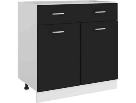 Mueble de cocina VIDAXL Negro Madera contrachapada (80x46x81.5)
