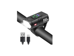 Luces De Bicicleta, 2 Luces De Bicicleta Led 6 Modos De Luz Con Holofote Y Holofote, Super Brillante 1500 Lúmenes, Ipx7 Impermeable Yizhood (negro)