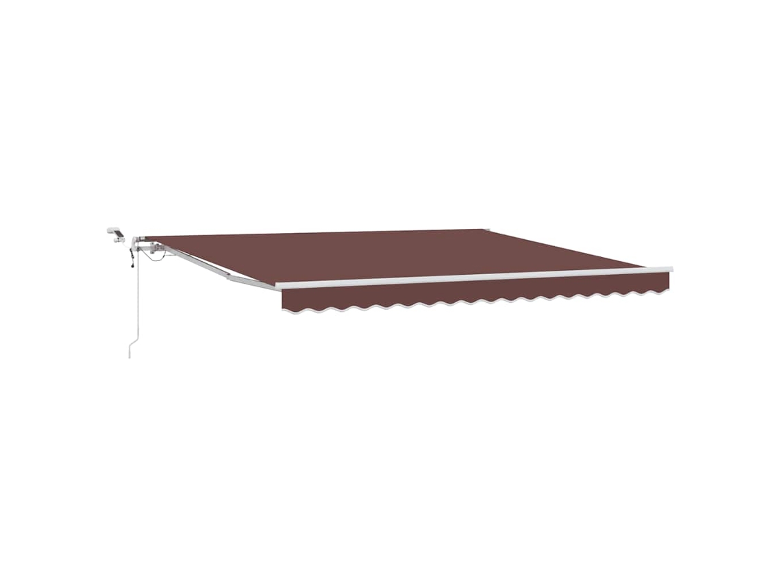 Maison Exclusive - Toldo Retráctil Automático Con Luces Led Marrón 400x300 Cm