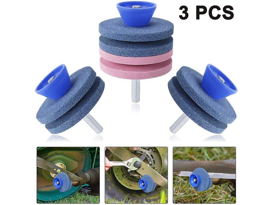 3pcs Afilador De Cuchillas De Cortacésped Compatible Con Cortacésped Zma