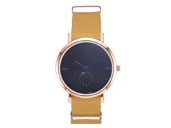 Reloj Analógico De Cuarzo Para Hombre Con Correa De Nailon, Estilo Sencillo, Amarillo.