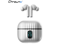 Auricular Inalámbrico Bluetooth, Chrouns Ipx5 A Prueba De Agua, Tiempo De Reproducción De 36h Con Blanco