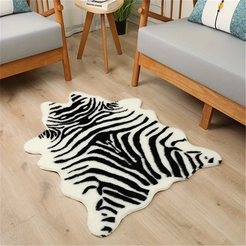 (estilo 1 80x120cm) Alfombra De Felpa Lavable, Adecuada Para Sala De Estar Y Dormitorio.