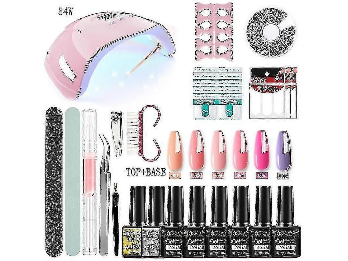 Kit profesional de uñas de gel con lámpara UV de 120 W/54 W y broca, compatible con todas las máquinas de secado de esmalte de gel GOKOCO.
